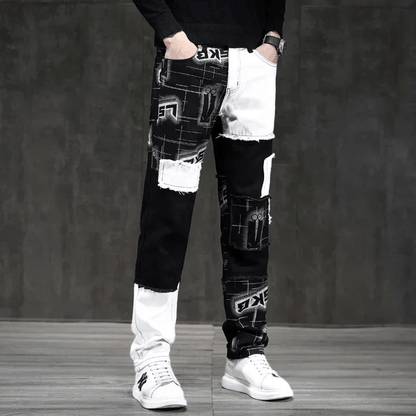 Patchwork Denim Jeans