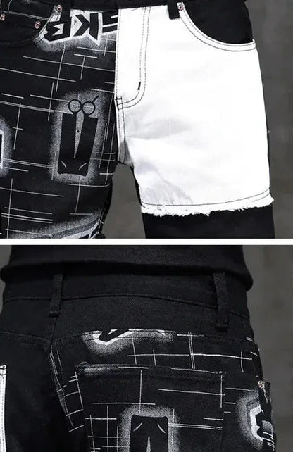 Patchwork Denim Jeans